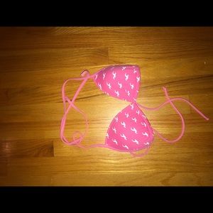 Pink Hollister bikini top
